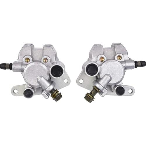 Front Right & Left Brake Caliper with Pads for Yamaha Banshee 350 Grizzly 350 400 450 Big Bear 250 350 450 Blaster 200