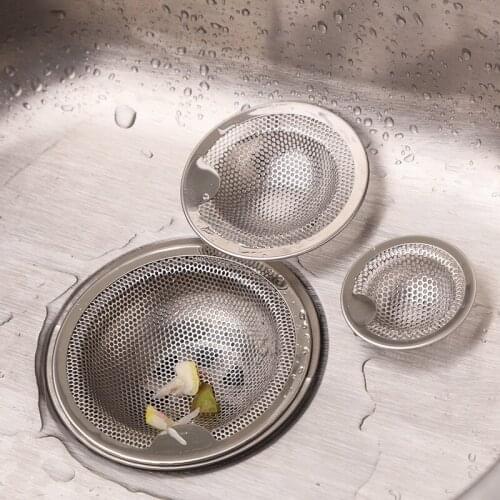 S/M/L Stainless Steel Shower Drain Hole Filter Traps Metal Sink Strainer Bathtub Hair Catcher Stopper For Home Kitchen Bathroom