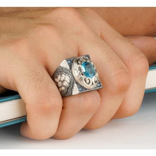 Real Rings jewelry for men custom design 925 Sterling Silver ZİRCON STONE Made in Turkey in a luxurious way Accessories All Siz