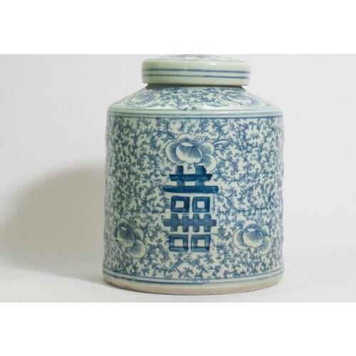 Jingdezhen Blue And White Ceramic Antique Porcelain jar vase Antique Collection decorative Chinese ginger Jar