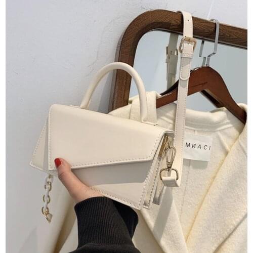 Shoulder Bag Female Backpack Handbag Crossbody Bag Women Luxury Chain Fashion 2021 New PU Leather Simple All-match Solid Color