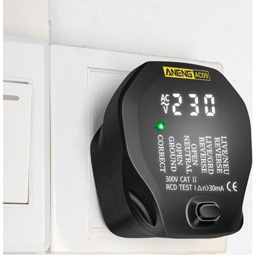 Digital Socket Outlet Tester Leakage Testing Smart Socket Tester Electricity Safety Testing Circuit Wall Plug Breaker Finder