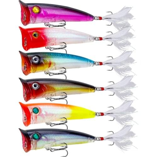 Topwater Popper Fishing Lure Wobblers 8cm 10.5g Floating Swim Artificial Plastic Hard Bait Bass Pike Crankbaits Tackle