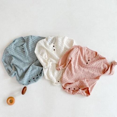 Knitted Boys Jumpsuit Cotton Newborn Boys Girls Romper Toddler Baby Clothes For Kids Overalls Infant Romper LongSleeve Autumn