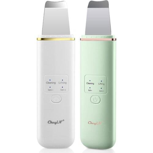 Ultrasonic Vibration Skin Scrubber Facial Pore Deep Clean Shovel Face Lifting Blackhead Wrinkle Remover Massager Acne Extractor