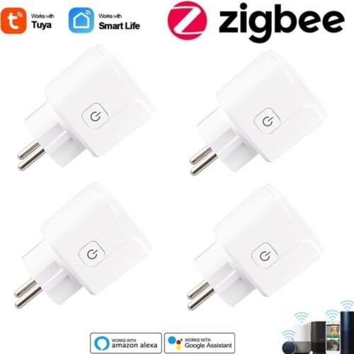ZigBee Smart Plug EU 15A Power Socket Timing Function Home Voice Remote Tuya Smart Life APP Control With Alexa Google Home