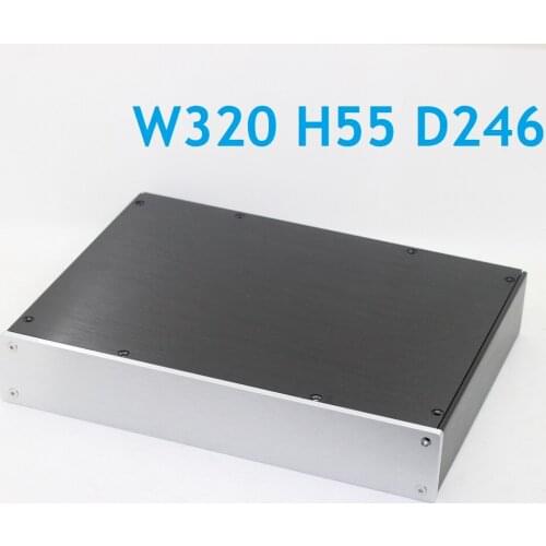 Size W320 H55 D246 All Aluminum Decodor Chassis Power Amplifier Preamp Headphone Amplifier DIY Case DAC BZ3205