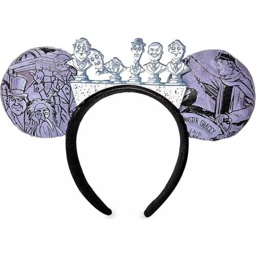 Disney Grim Grinning Ghosts House Haunted Mansion Graveyard Minnie Headband Ears