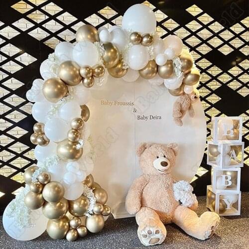 82pcs Gold Latex Balloon Garland Wedding Birthday Party Background Balloon Arch Kit Swimming Event Decor Baby Shower Decoration