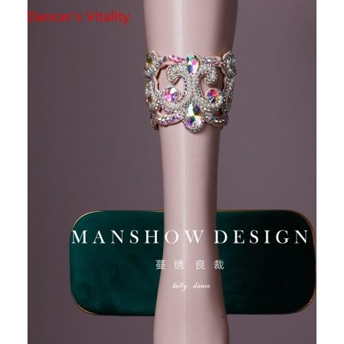 Women Belly Dance Accessories New Foot Ring Arm Ring Leg Ring Bracelet Wild flash Diamond Bead Custom