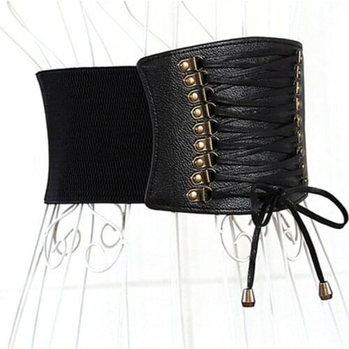 Womens Corset Waist Belt Loose Weight Loss Body Elastic Band Dress Tied Belt Elastic Stretch Slim Belt