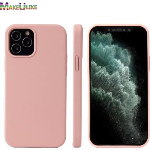 Liquid Silicone Case For iPhone 12 Pro Max 12 Mini 12Pro 12mini Gel Rubber Full Body Protection Shockproof Anti-Drop Funda Cover