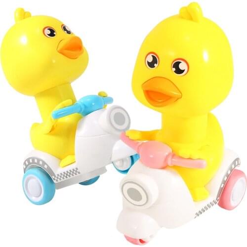 ZK60 Pull Back Car Toys Cartoon Yellow Duck Motorcycle Model Kid Mini Car Toys For Childrens Boys and Girls Gifts