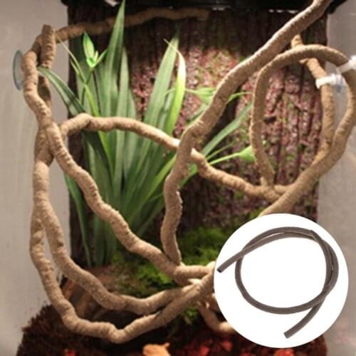 1 Pc Artificial Vine Reptile Box Case Decoration Lizard Rattan 1m Bend Plant Ornament