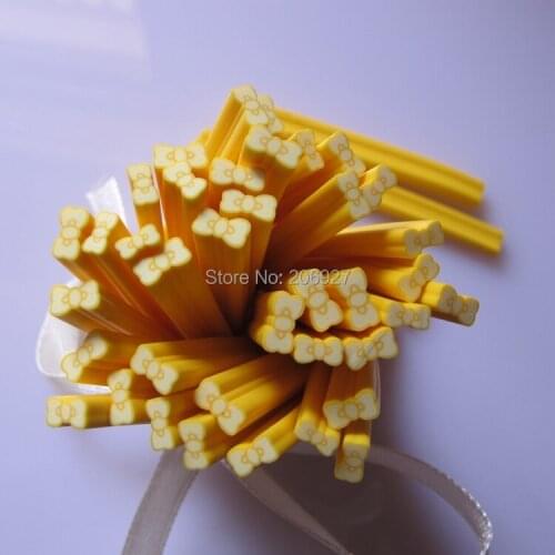 5pcs F-16 5mm Cute Bow Cane Fancy Nail Art Polymer Clay Cane Nail Art Decoration