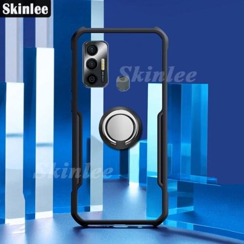 Skinlee For Tecno Spark7 Case Official Original Shockproof Clear With Ring Soft Frame Cover For Tecno Spark 7 Case