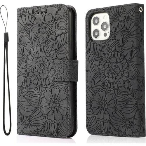 For iPhone 11 12 Pro Max Phone Case X XS Leather Holder Mi Redmi Note10 Huawei P40 Protective Cover with Lanyard Wallet Card Bag