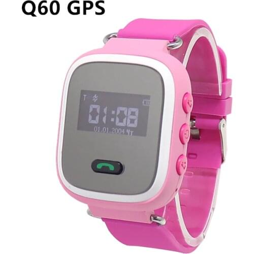 Kids GPS Tracker Watch Anti-Lost Sensor LCD Fast SOS Call GPS LBS Location Tracking 3~10 Years Old Baby Girl Smart Watches Q60