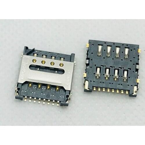 Kid Smart Watch GPS Navigation Micro SIM Flip Bar 8PIN Card Socket Connector Patch Type LCN Slot Tray Holder Adapter Motherboard