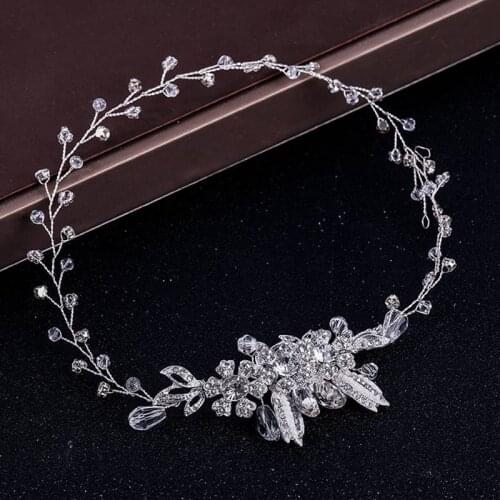 DIY Hairband Crystal Hair Decoration Leaf Head Band Brides Wedding Headdress Colors Fashion Engagement Jewelry Chic