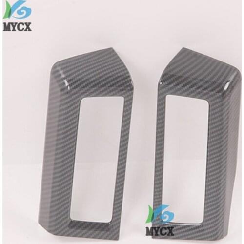 For Toyota HiAce Sixth generation(H300) 2019 2020 Car Accessories Carbon Fiber Style Air Vent Outlet Cover Dashboard Trim Bezel