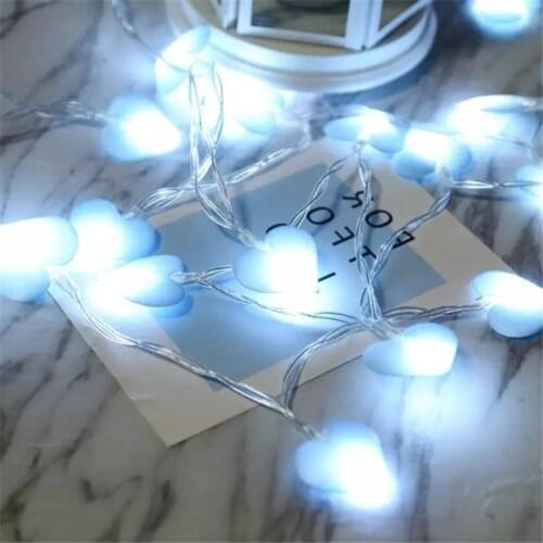 Garland 1/3M Led Fairy Lights String Cotton Love Festoon Led Lights Garland Battery-operated Christmas Lights Decora Navidad