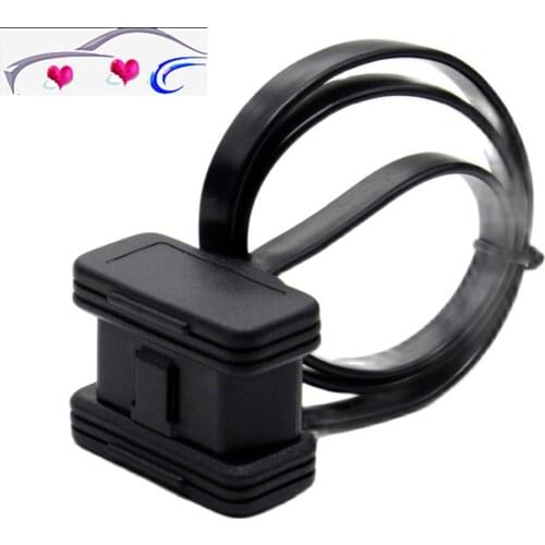 Hot Sale! Flat+Thin As Noodle OBDII OBD 2 OBD2 16 Pin ELM327 Male To Dual Female Y Splitter Elbow Extension Connector Cable