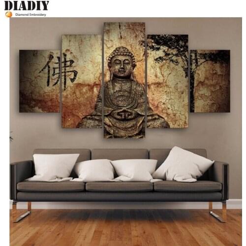 Full Square&round drill 5D DIY Diamond embroidery Zen Buddha Diamond Painting Cross Stitch Rhinestone Mosaic decor gift
