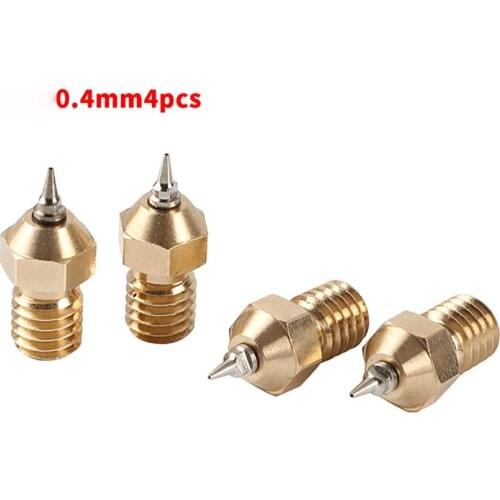0.2/0.3/0.4/0.5mm Airbrush Nozzle Adapter Kit for 3D Printer Extruder V6 Heating Block Hotend Nozzle Adapter Accessories