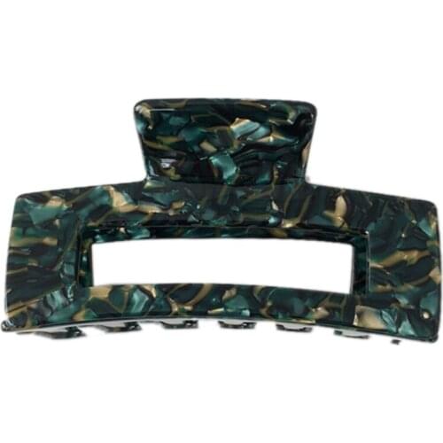 Korean Rectangle Cellulose Acetate Hair Claw Jaw Clips Hollow Out Tortoise Shell Barrettes Banana Clips for Women Girls