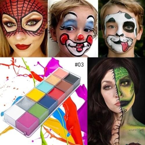 Paint Body Makeup Face Paint Oil Palette Halloween Face Art Tattoo FX Party Artist Fancy Makeup Painting Kit For Kids & Adult