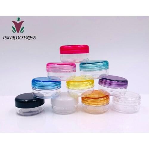 10pcs/lot 3g Round Empty Cosmetic Container,Small Sample Nail Art Canister,Eyeshadow Cream Jar
