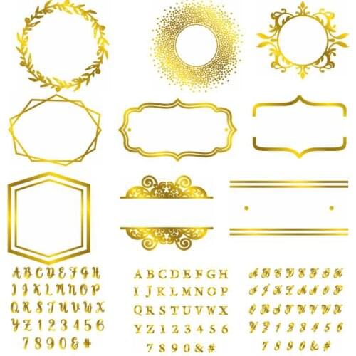 Hot Foil Plate Mixed Shape Parentheses Circle Alphabet Metal Cutting Dies Card Album Embossing Scrapbooking New Dies 2019