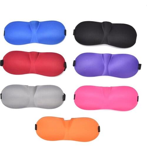 7 Colors Soft Padded Shade Cover Sleeping Blindfold 3D Eye Mask Night Relax Sleep
