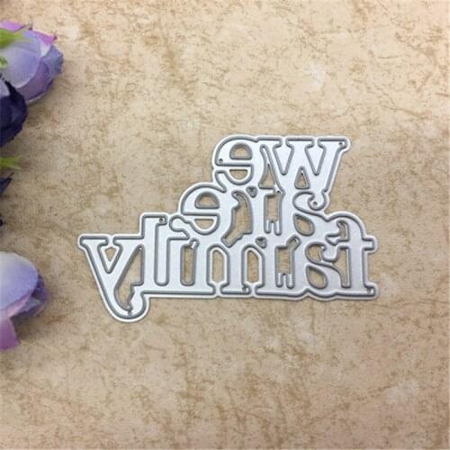 We family Metal Cutting Dies Stencils for DIY Scrapbooking Photo Album Card Paper Embossing Craft DIY