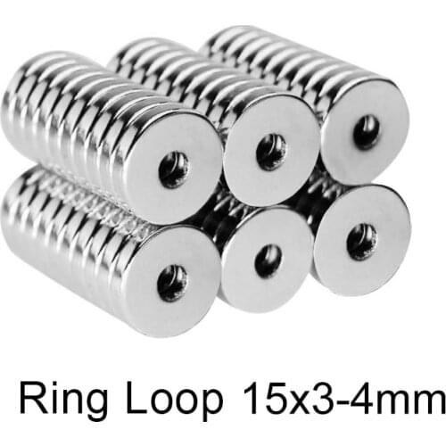 5~500PCS 15X3-4 mm Disc Ring Magnet 15X3 mm Hole 4mm Small Round Magnets 15x3-4mm Neodymium Magnet 15*3-4 mm N35