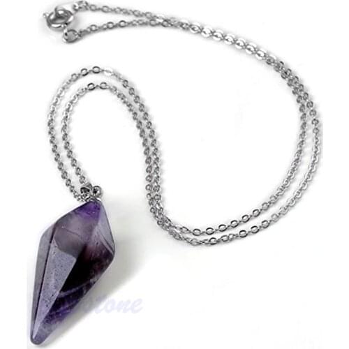 New Crystal Pendulum Healing Dowsing Reiki Chakra Pendant For Necklace