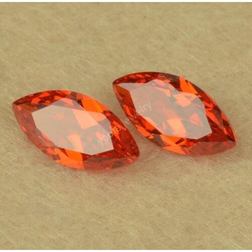 Wholesale 5A 1.5x3~10x20mm Light Orange Color Cubic Zircon Stone Synthetic Gems Marquise Cut CZ Beads For Jewelry
