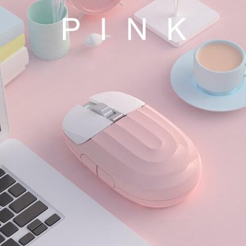 Rechargeable wireless bluetooth mouse cute silent girl game for apple computer laptop tablet