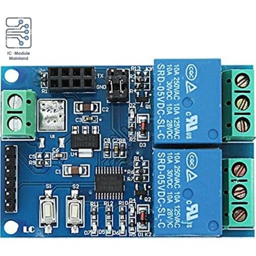DC 5V ESP8266 ESP-01 WiFi Relay Module 2 Channel Relay Board For IOT Smart Home Phone APP Controller WiFi ESP8266 ESP-01Module