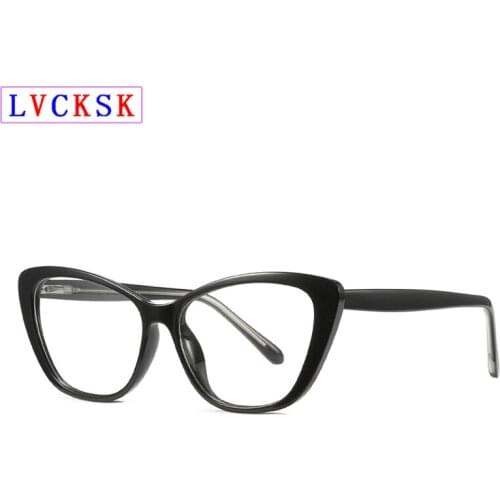 TR90 Cat Eye Transparent Glasses for Women Men Europe America Fashion Black Eyeglasses Frame Myopia Reading Glasses Frames N5