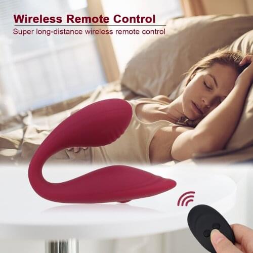 USB Rechargeable Dildo G Spot U Silicone Stimulator Waterproof Sex Toy For Woman Double Vibrators 10 Frequency Wireless Vibrator