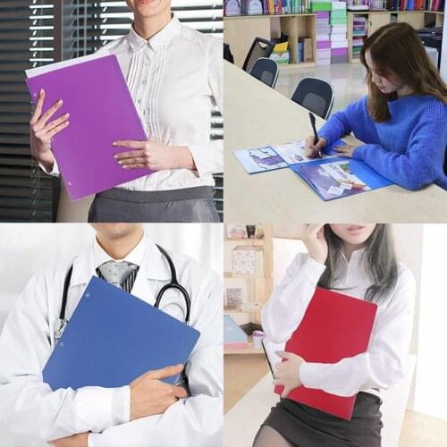 Tear-resistant 6Pcs Colorful Extra Durability Documents Folder Plastic Folder Reusable for Students