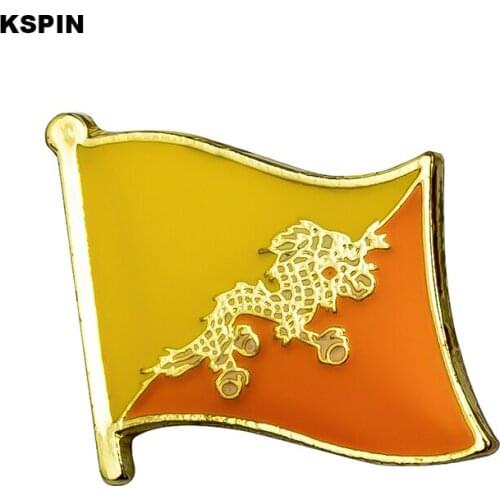 Bhutan flag badge pin lapel pin 100pcs a lot Brooch Icons KS-0043