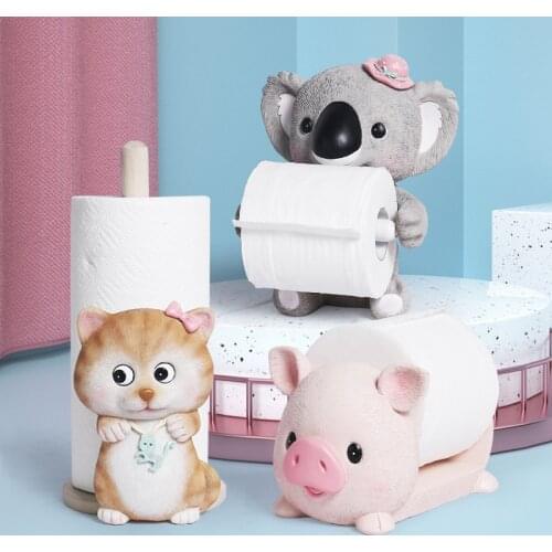 Zq Cute Animal Tissue Holder Living Room and Kitchen Toilet Paper Extraction Box Desktop Decoration Simple Toilet Paper Storage