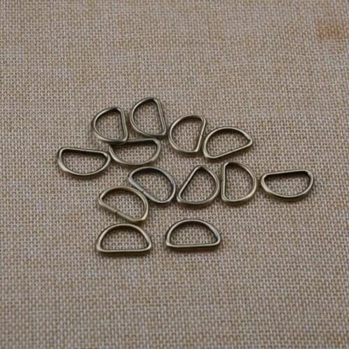 100 half inch 0.5" Metal D-Rings Antique Bronze Plated d rings for corset lacing or decoration 1/2"