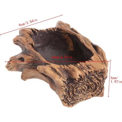 2020 New Imitating Wood Flower Cement Planters for Succulents Flowerpots Bonsai Decor