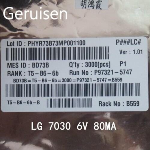 3000PCS Maintenance of LG LED LCD TV backlight lamp with light emitting diode 6V tube 7030 SMD beads LEWWS73V15CZ00