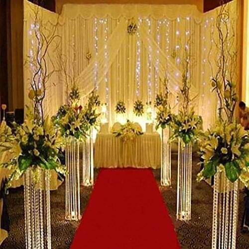 6PCS 110 cm Tall Wedding Crystal Centerpiece Acrylic Flower Stand Floor Vase for Event Party Walkway Aisle Decoration