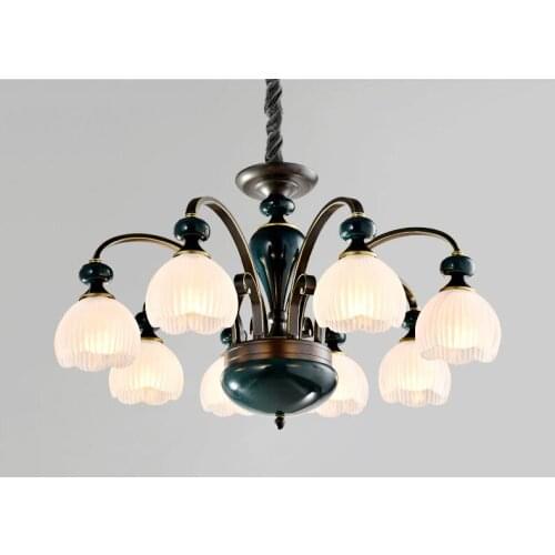 American lamp living room lamp bedroom dining room iron light luxury garden Chandelier